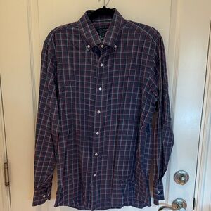 Peter Millar Blue and Red Checkered Shirt